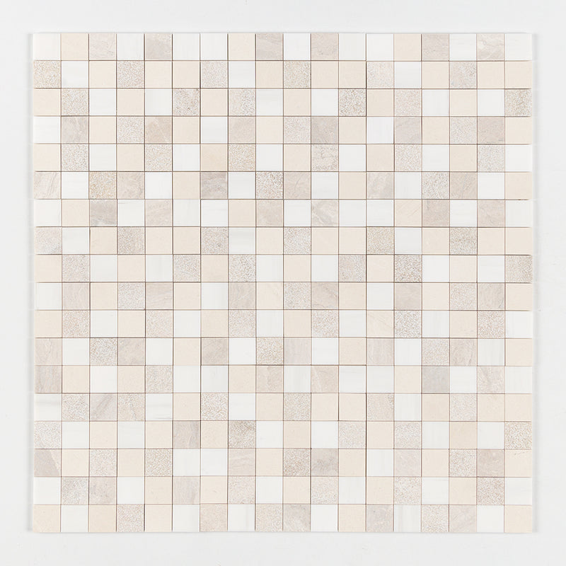 Paris Textura 2x2 Limestone Mosaics 12x12 Limestone Textura 12x12 Mosaics — 1