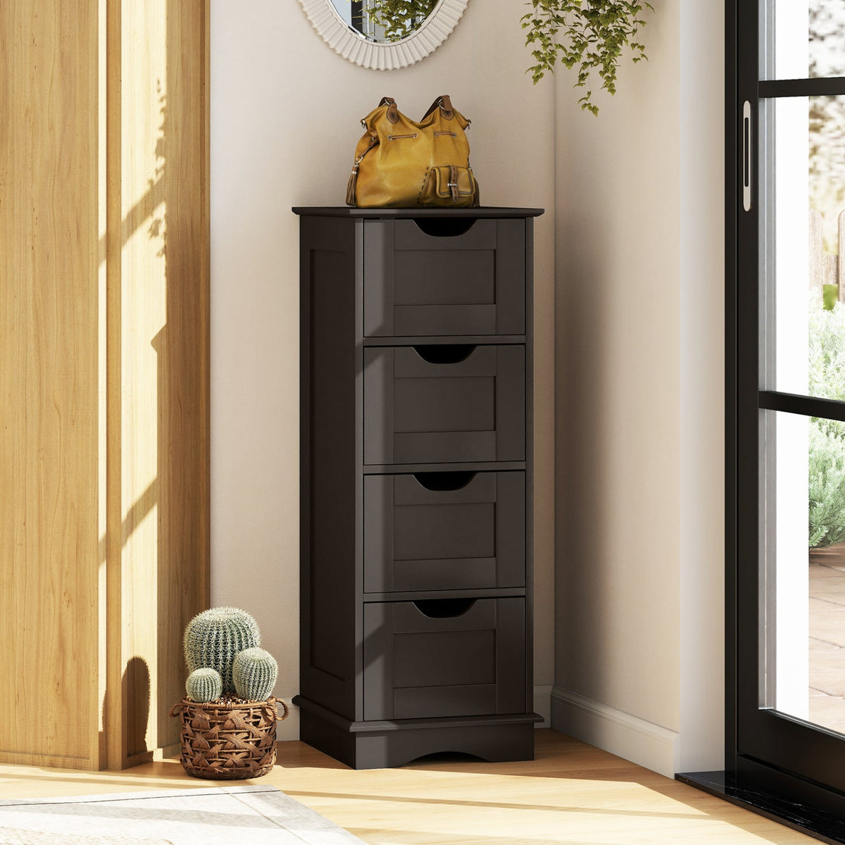 Bathroom Storage Cabinet with Cutout Handles and 4 Drawers, photo 18 of 18