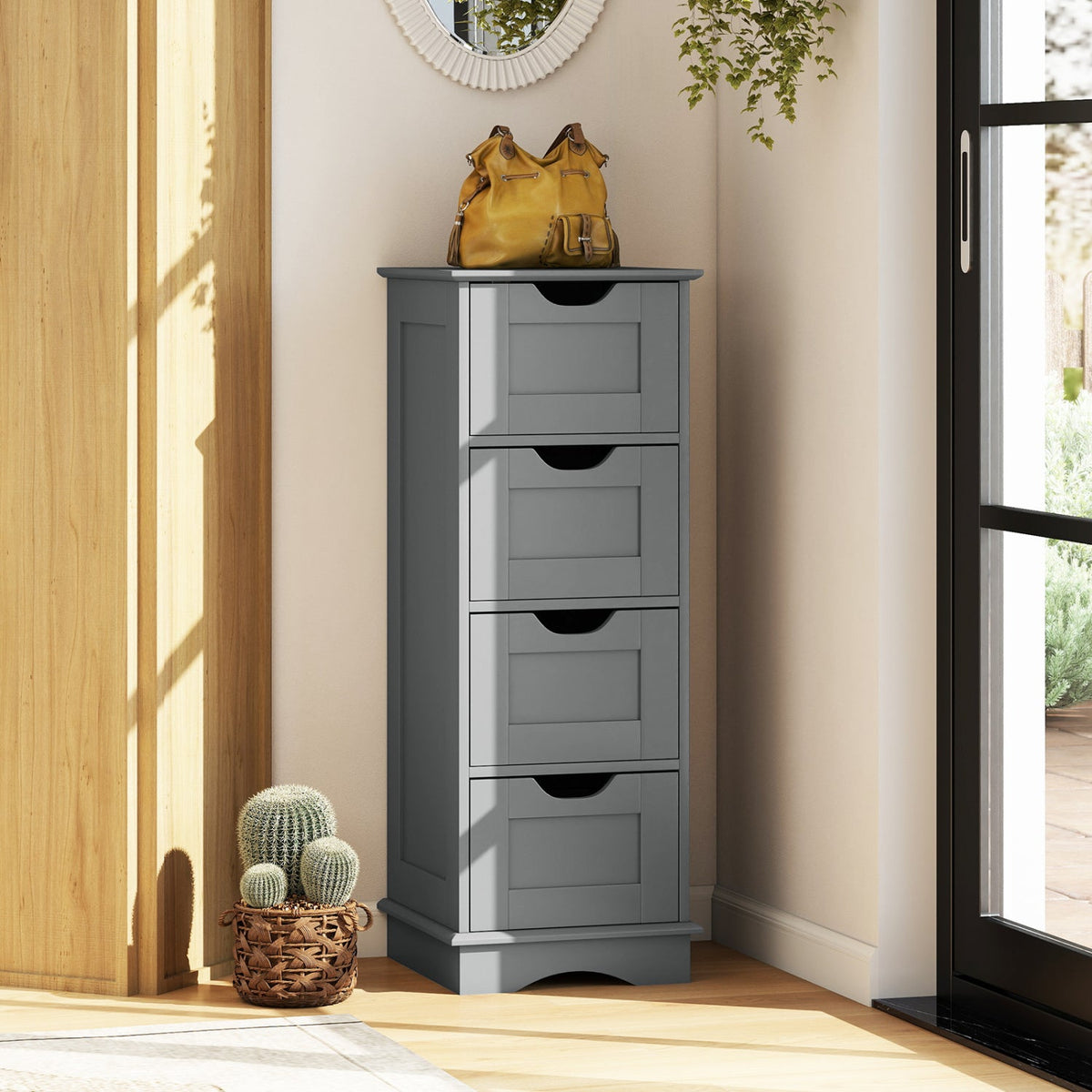 Bathroom Storage Cabinet with Cutout Handles and 4 Drawers, photo 17 of 18