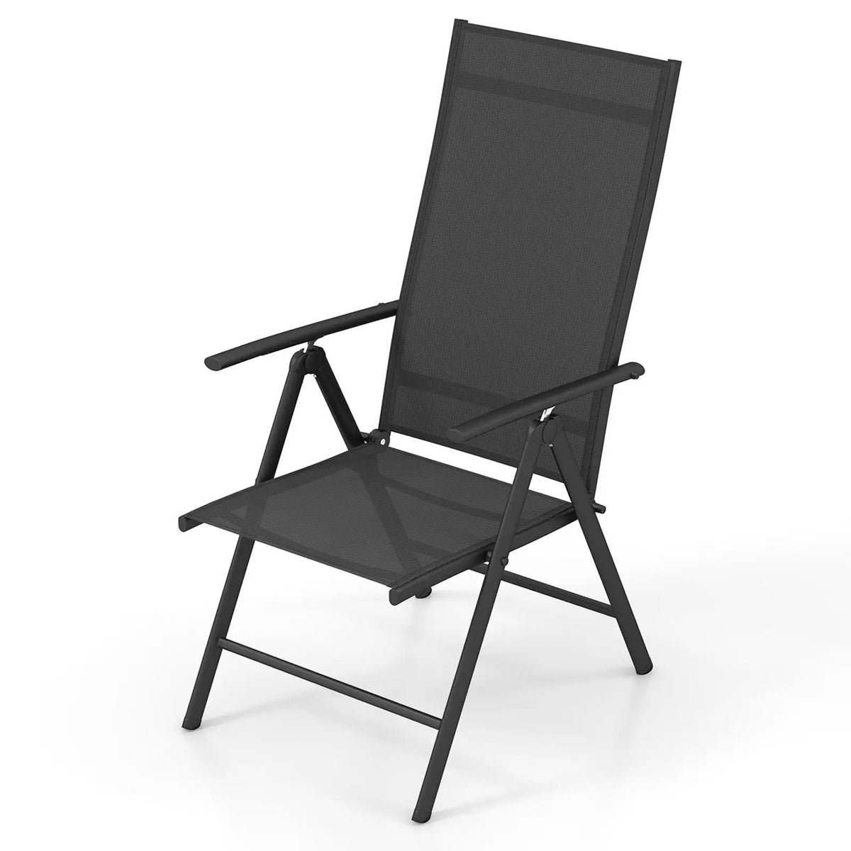 1 Piece Patio Folding Dining Chairs with 7-Level Adjustable High Backrest, photo 6 of 16