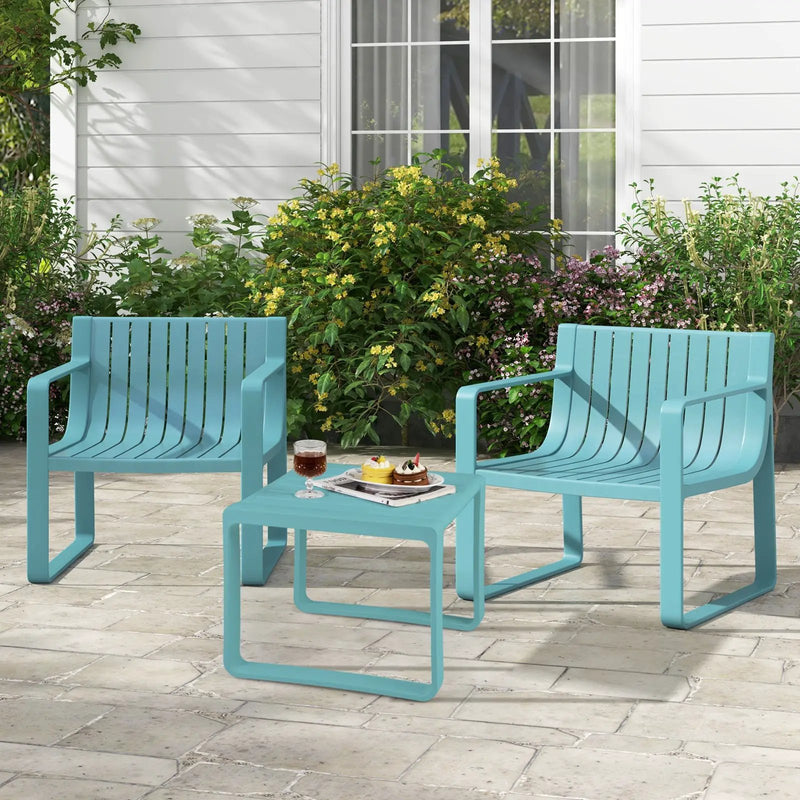 Patio Chairs Set of 2 with Curved Backrests and Seats by DirectDeals