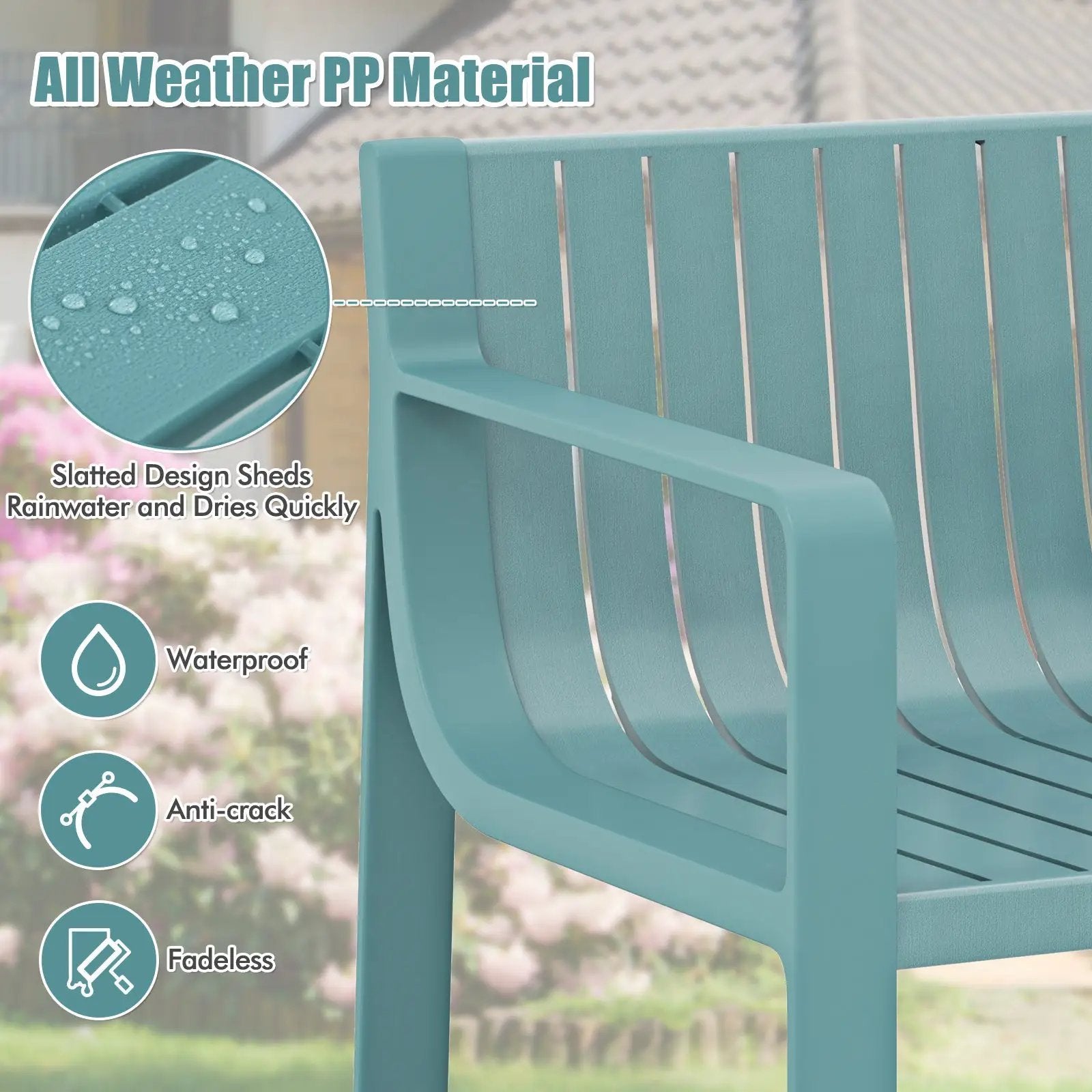 Patio Chairs Set of 2 with Curved Backrests and Seats by DirectDeals