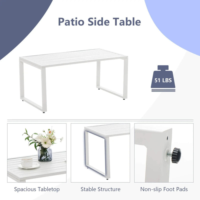 4 Pieces Outdoor Conversation Set with Sturdy Steel Frame by DirectDeals