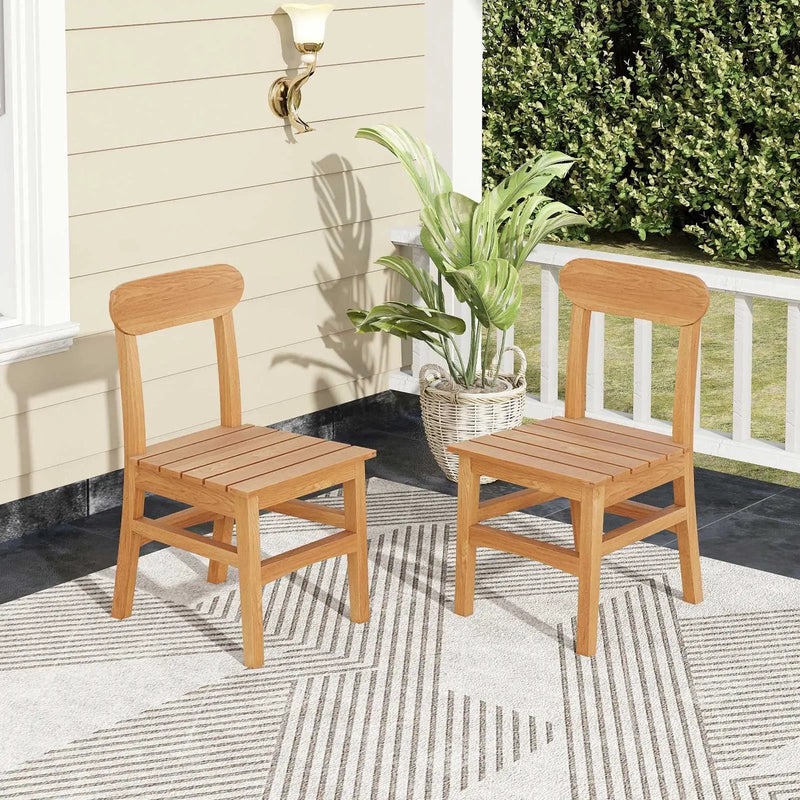 Patio Teak Wood Chair by DirectDeals