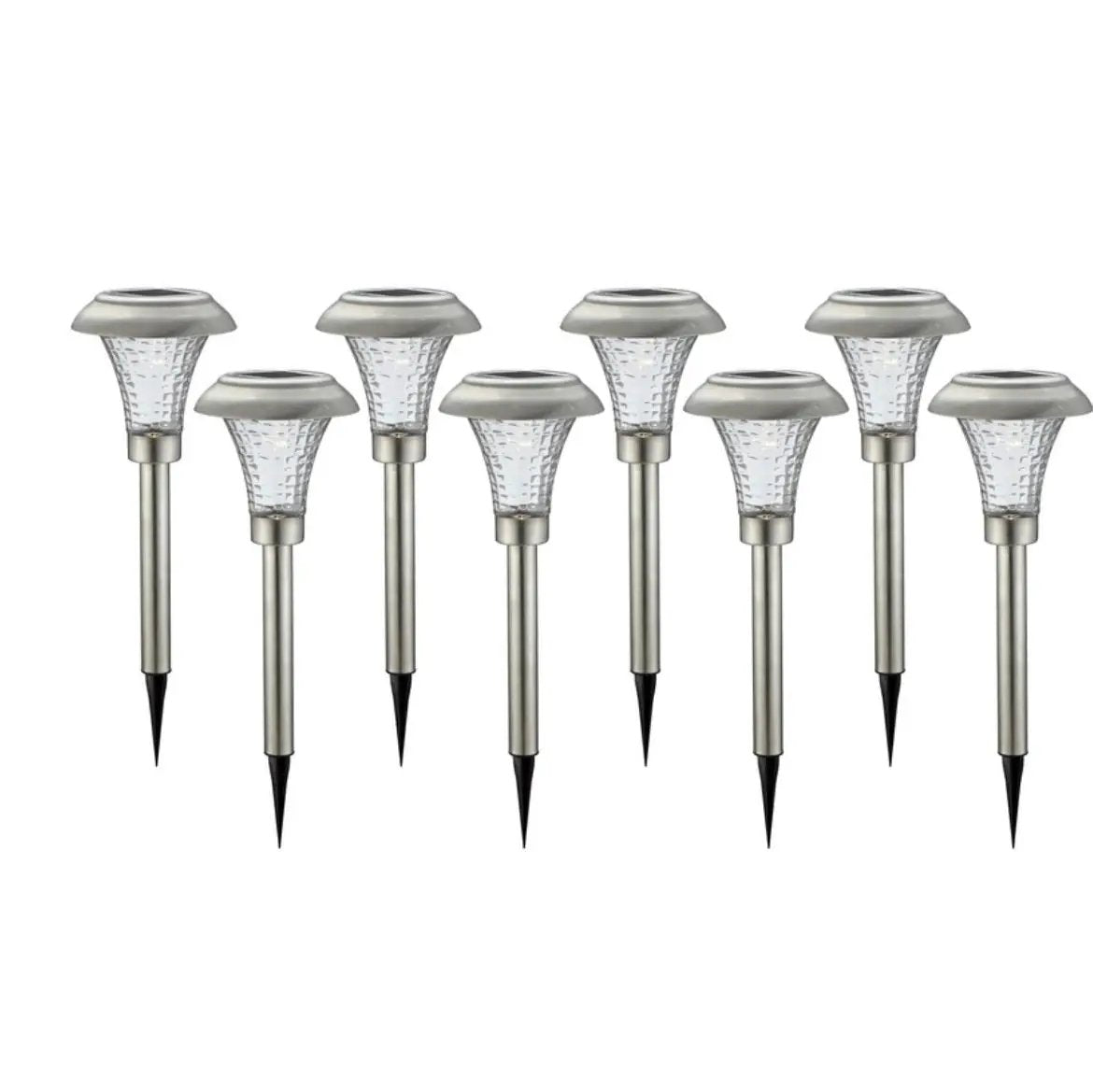 Patriot Silver Solar Powered LED Pathway Light (Pack of 16 ) by Outdoor Solar Outlet