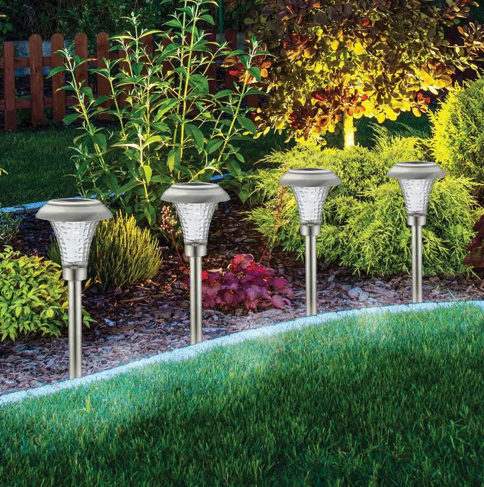 Patriot Silver Solar Powered LED Pathway Light (Pack of 16 ) by Outdoor Solar Outlet