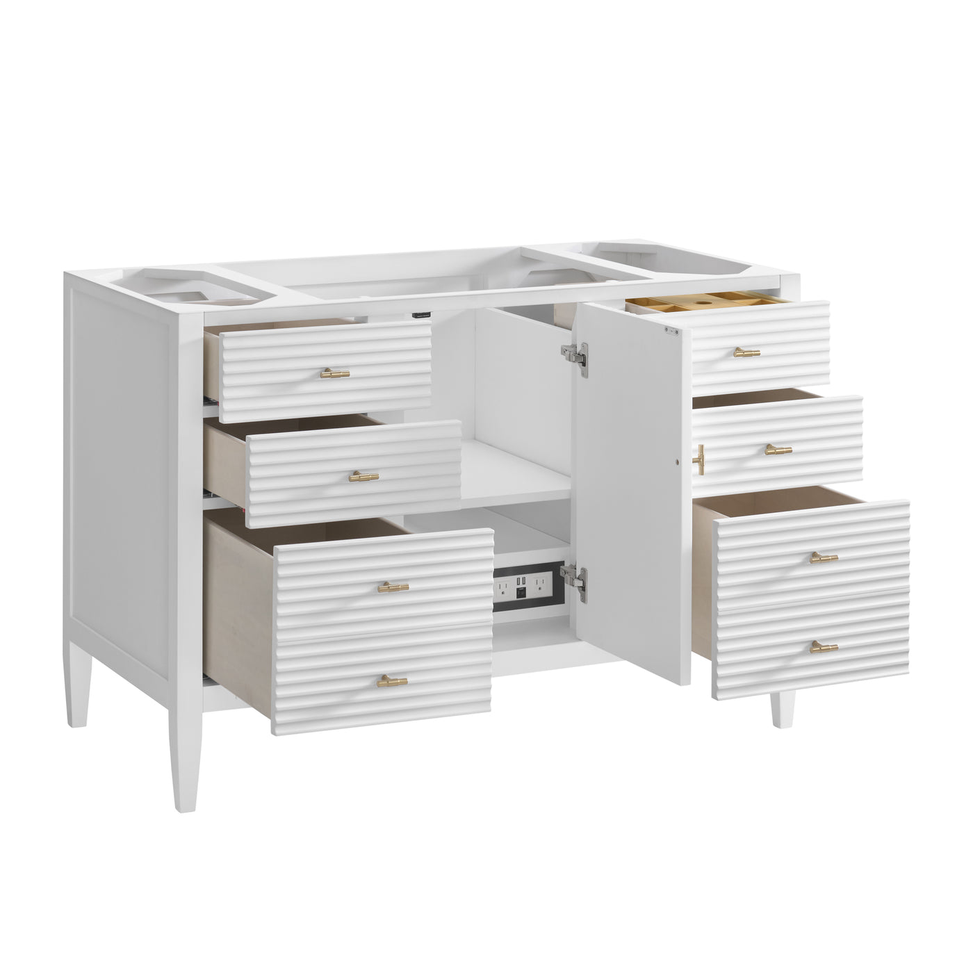 James Martin Myrrin 48" Single Bathroom Vanity, Bright White, view 34