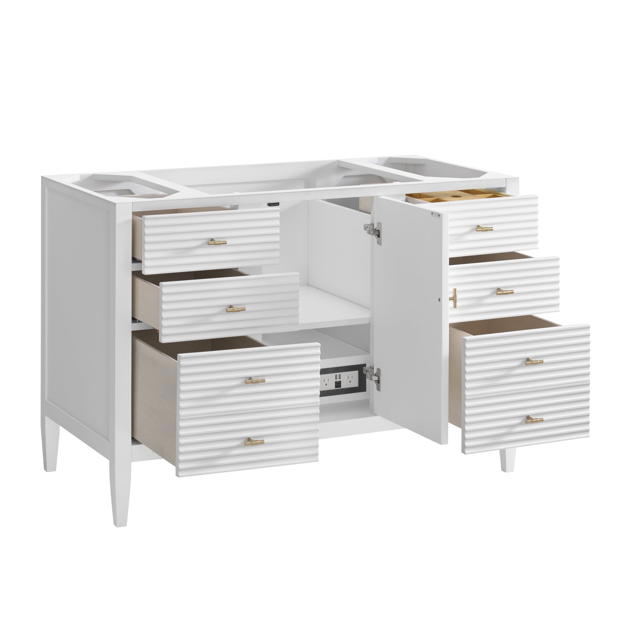James Martin Myrrin 48" Single Bathroom Vanity, Bright White, view 34