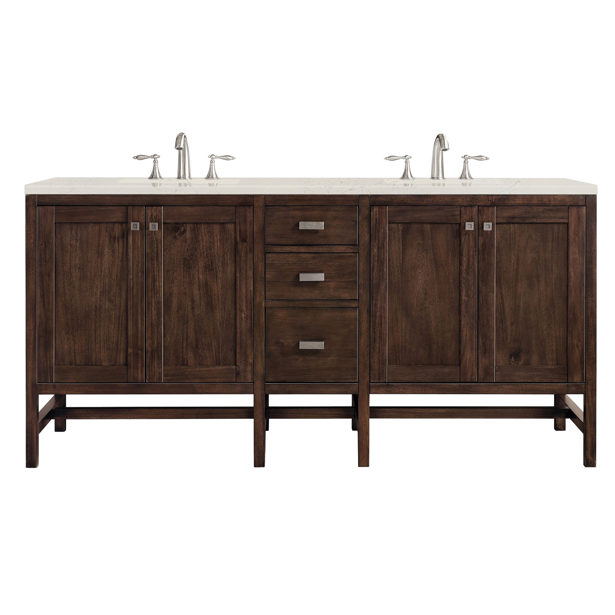 James Martin Addison 72" Double Bathroom Vanity, Mid-Century Acacia, view 24