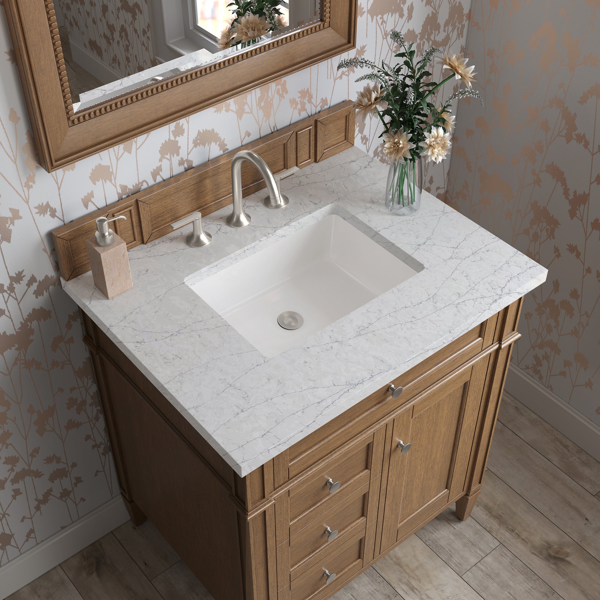 James Martin Brittany 30" Single Bathroom Vanity, Saddle Brown, view 28