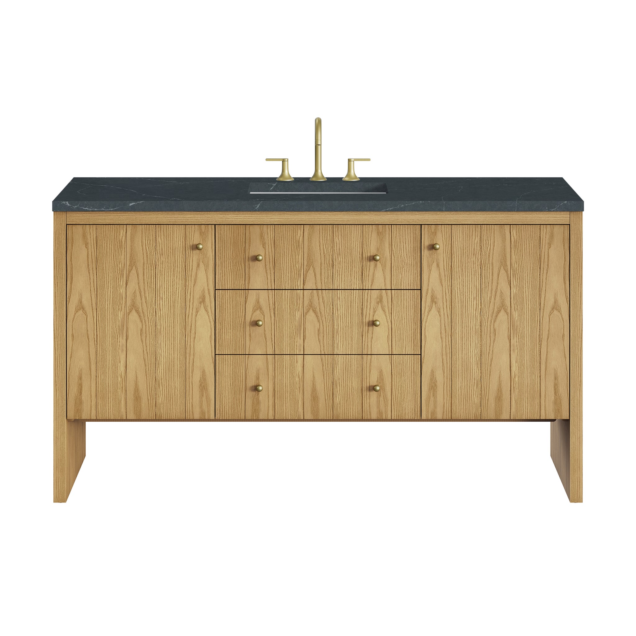 James Martin Hudson 60" Single Bathroom Vanity, Light Natural Oak, view 38