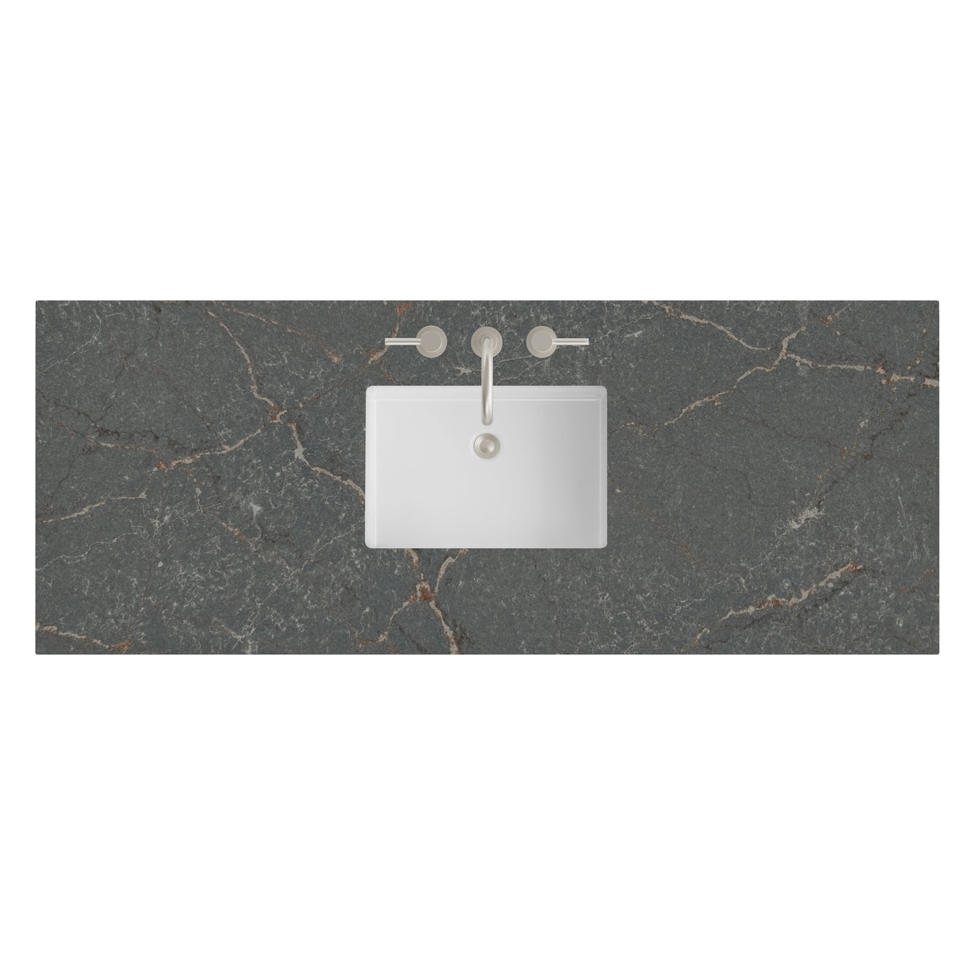 James Martin 60" Single Vanity Top with Parisien Bleu countertop