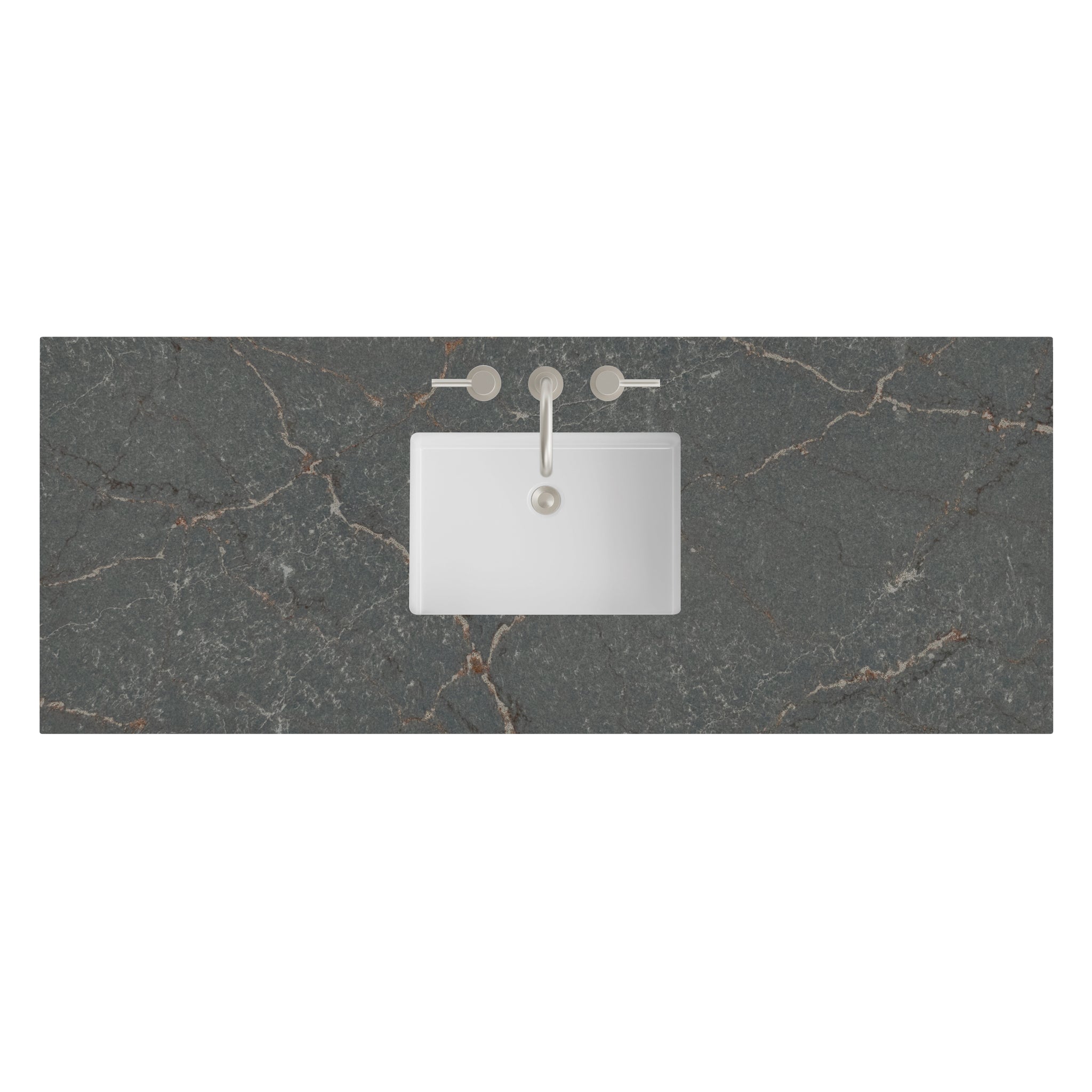 James Martin 60" Single Vanity Top with Parisien Bleu countertop