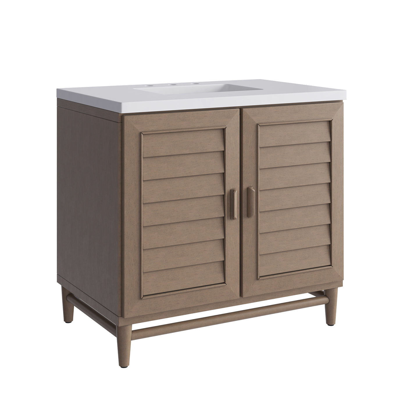 James Martin Portland 36" Single Bathroom Vanity, Whitewashed Walnut, view 32