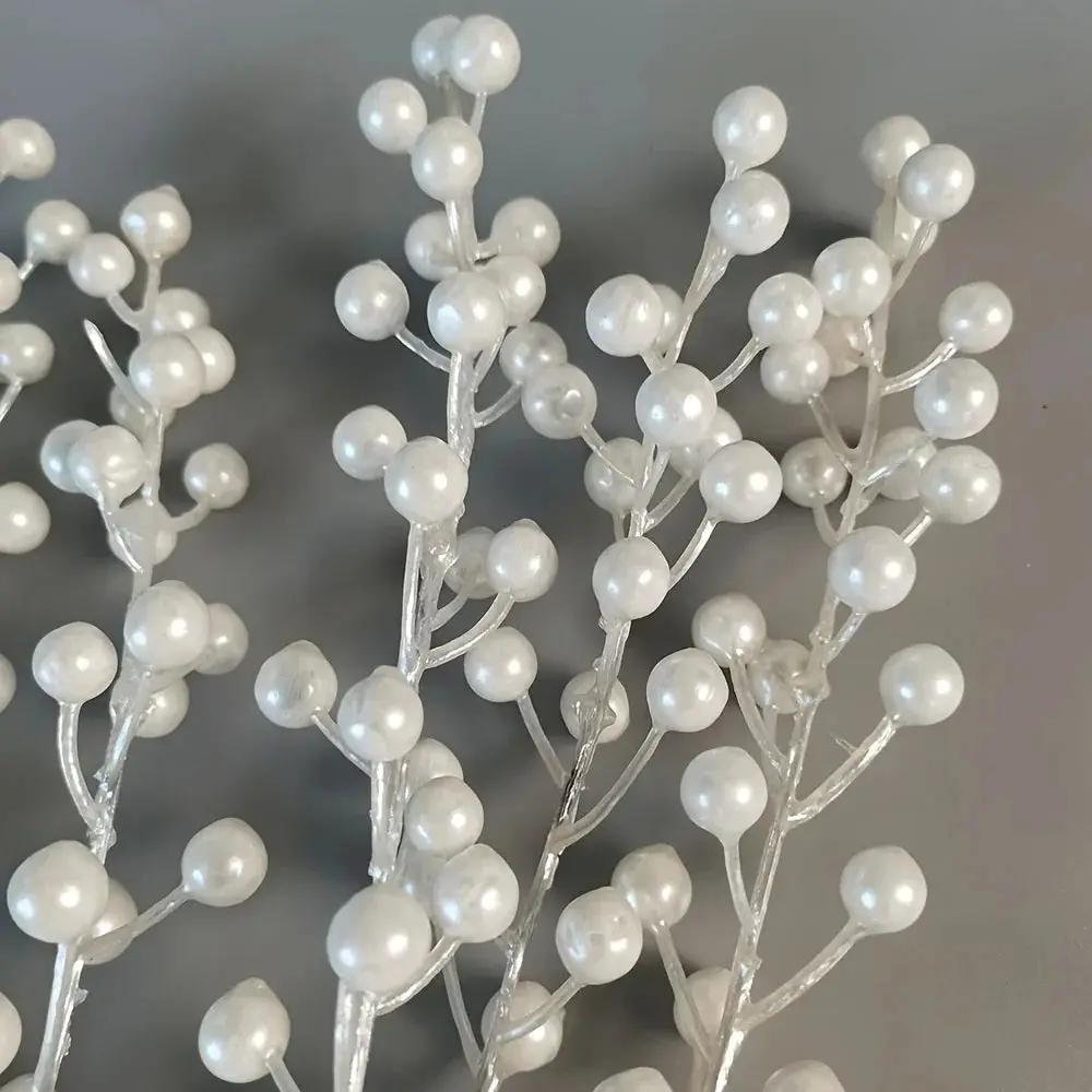 Pearl Berry Stems 10-Pack - Faux Berries for Holiday Decor by House Of Avana
