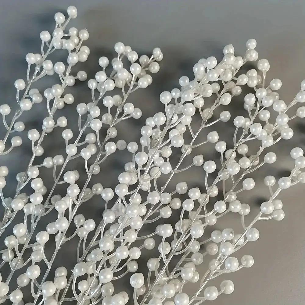 Pearl Berry Stems 10-Pack - Faux Berries for Holiday Decor by House Of Avana