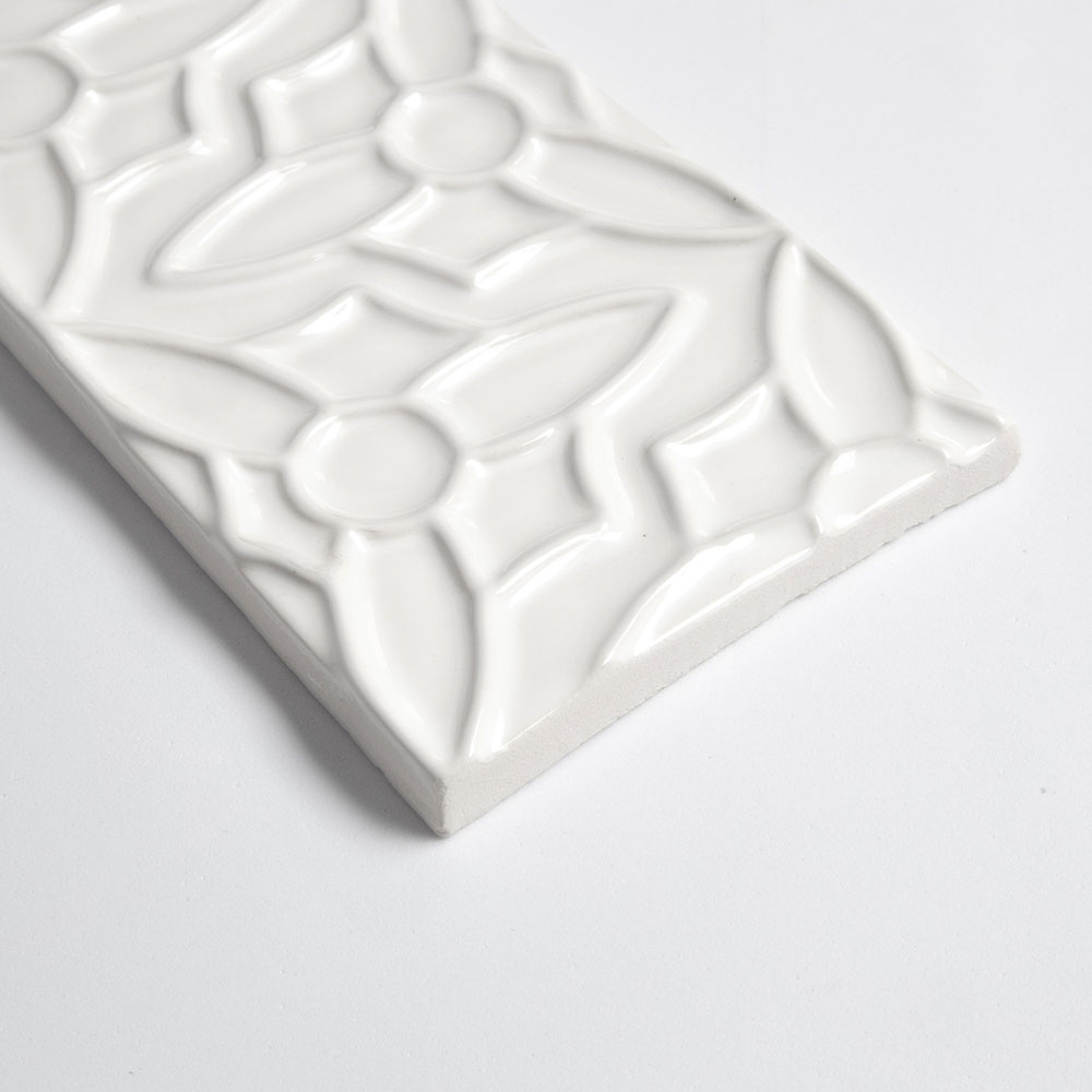 Pearl Glossy Barcelona Ceramic Accent Tiles 4x8 Ceramic Glossy 4x8 Accent Tiles — 1