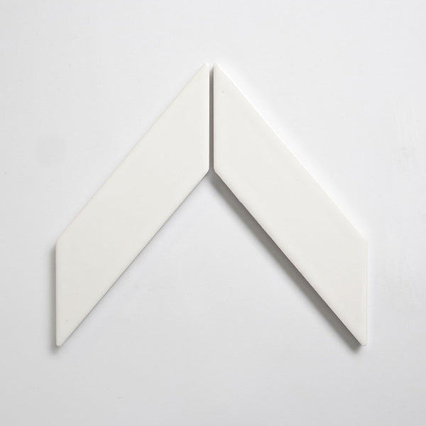 Pearl Glossy Chevron Ceramic Tiles 2x6