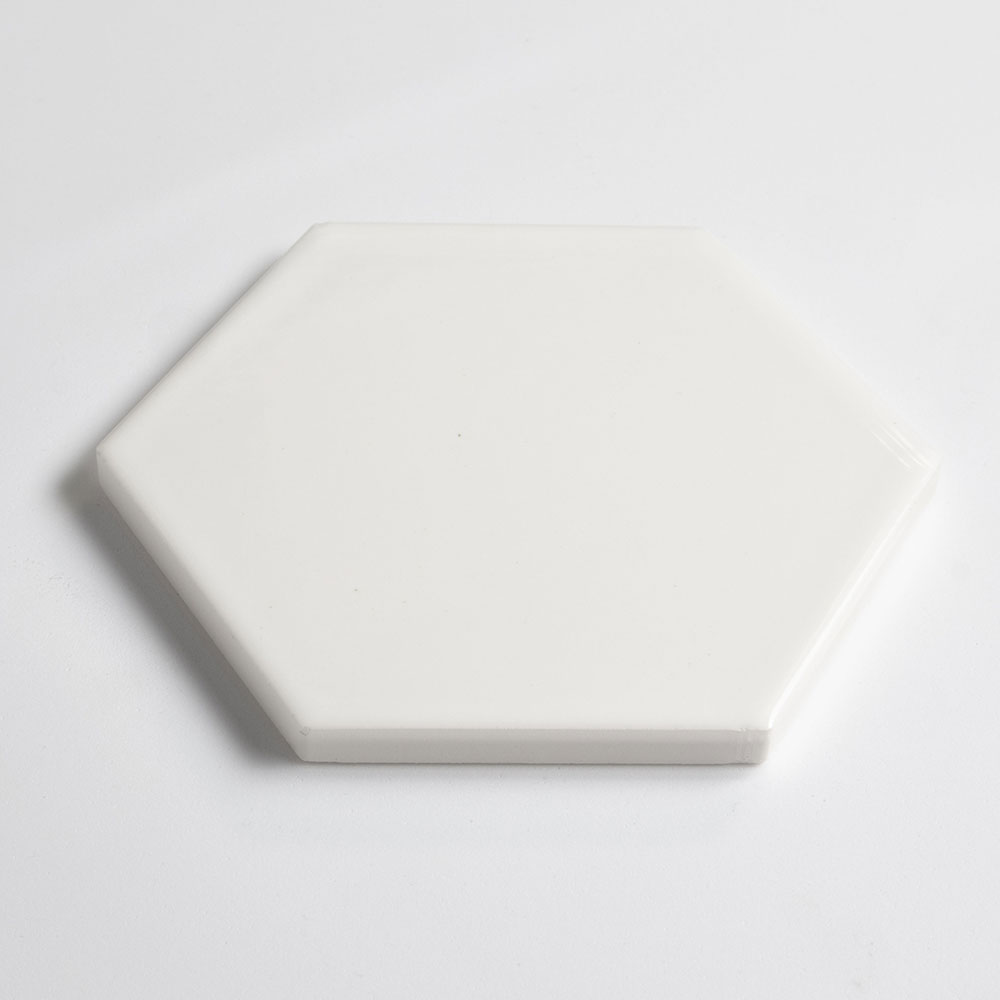 Pearl Glossy Hexagon Ceramic Tiles 5 Ceramic Glossy 6x6 Tiles — 1