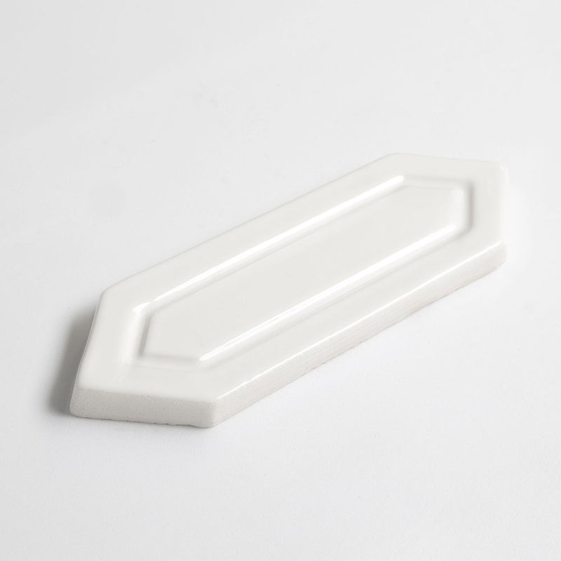 Pearl Glossy Reliefed Picket Ceramic Accent Tiles 2x6 Ceramic Glossy 2x6 Accent Tiles — 1