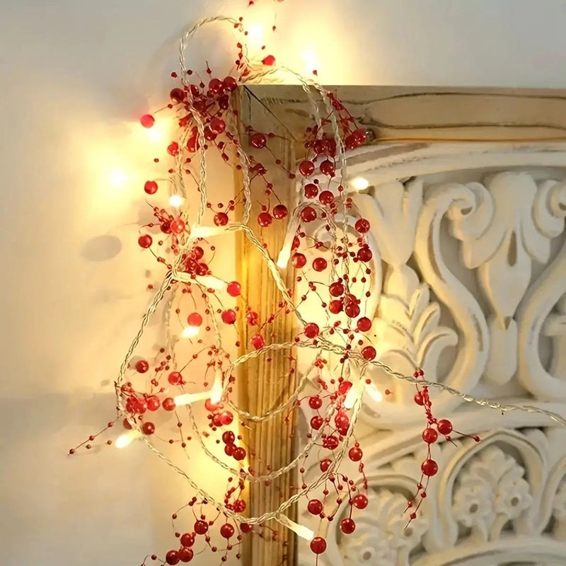 Pearl String Lights, LED, Festive Christmas Decorations by House Of Avana