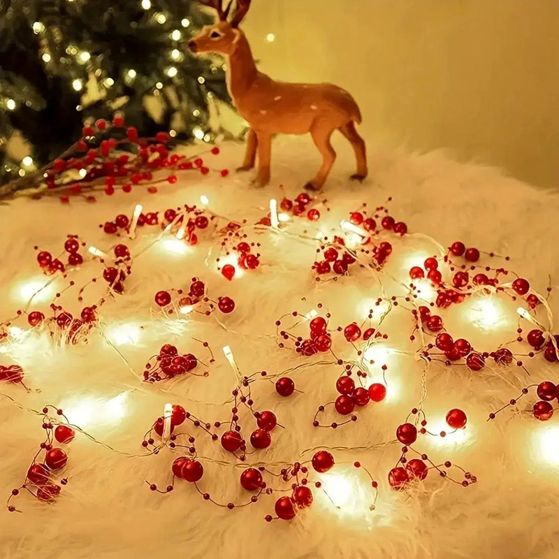 Pearl String Lights, LED, Festive Christmas Decorations by House Of Avana