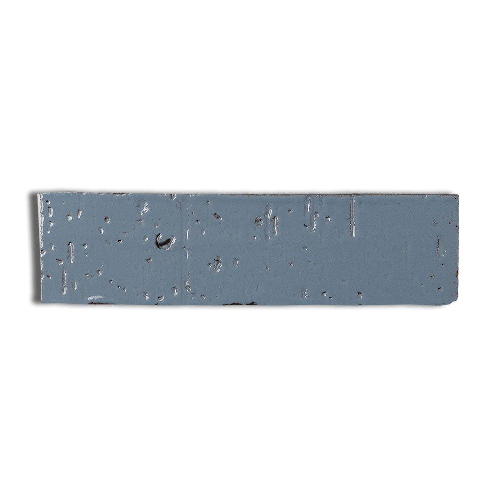 Peggy Blue Glossy Subway Glazed Terracotta Tiles 2 3/4x9 3/4 Glazed Terracotta Glossy 4x12 Tiles