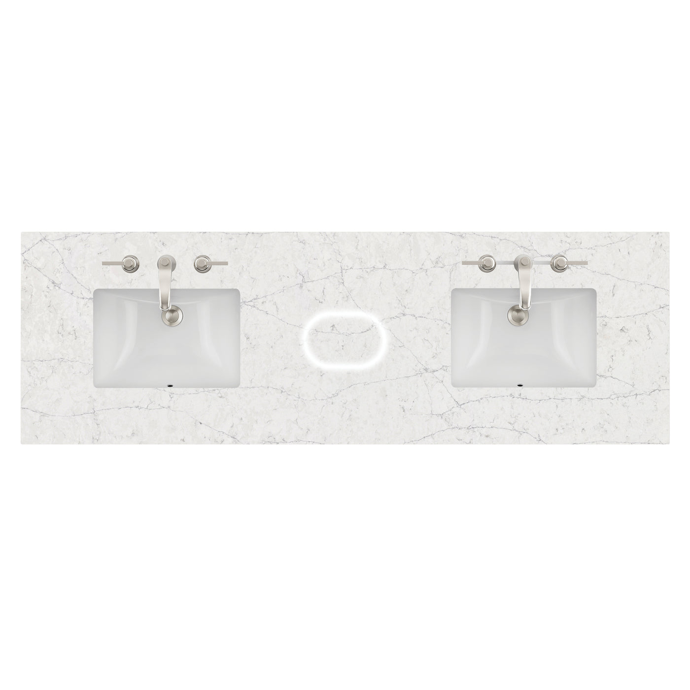 James Martin 72" Double Vanity Top with Eternal Jasmine Pearl (Silestone, FreePower) countertop