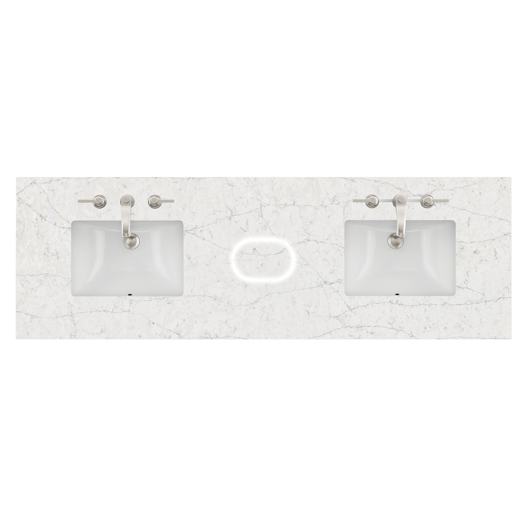 James Martin 72" Double Vanity Top with Eternal Jasmine Pearl (Silestone, FreePower) countertop