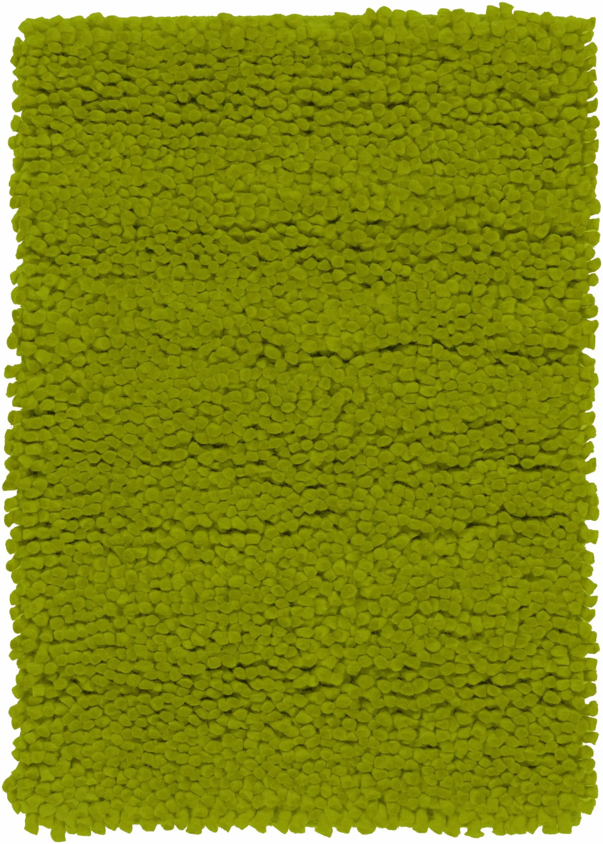 Frederika Solid Olive Green Wool Shag Rug - Clearance by Boutique Rugs