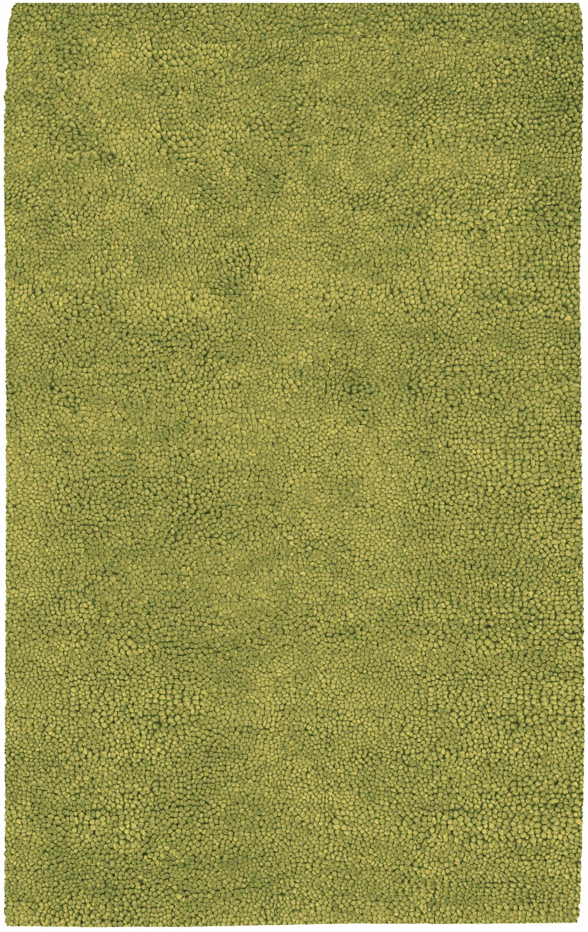 Frederika Solid Olive Green Wool Shag Rug - Clearance