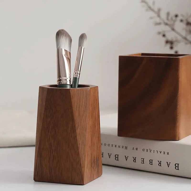 Pen Holder - Vintage Wooden Blue by House Of Avana