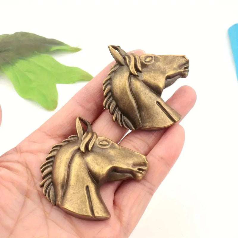 Pendant - Aged Metal Horse Head 5.1CM by House Of Avana