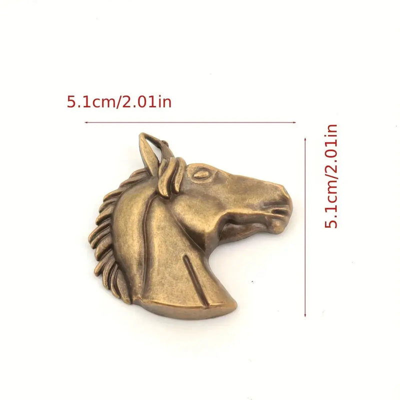 Pendant - Aged Metal Horse Head 5.1CM by House Of Avana