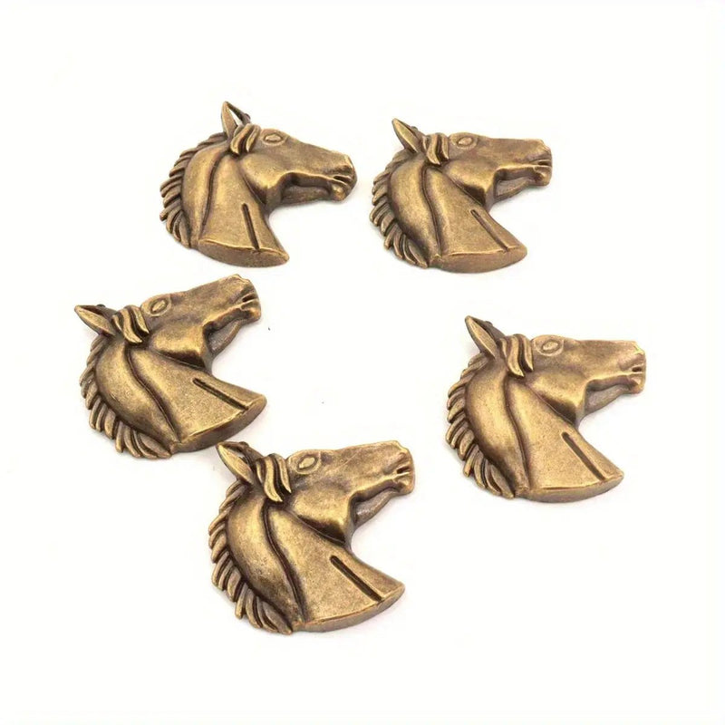 Pendant - Aged Metal Horse Head 5.1CM by House Of Avana