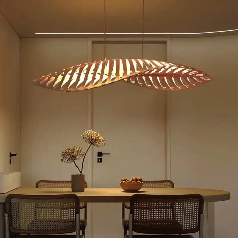 Pendant Lamp - Minimalist Wood Fish Bone by House Of Avana