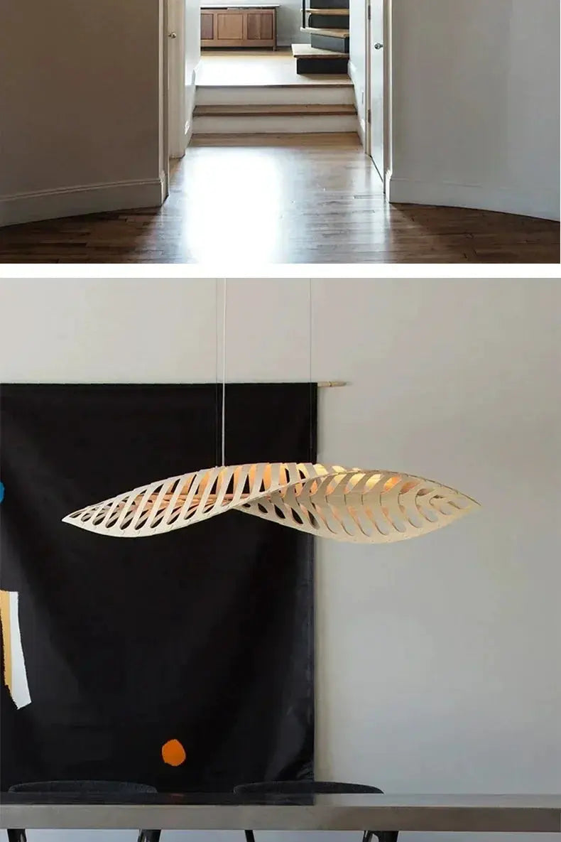 Pendant Lamp - Minimalist Wood Fish Bone, photo 14 of 22