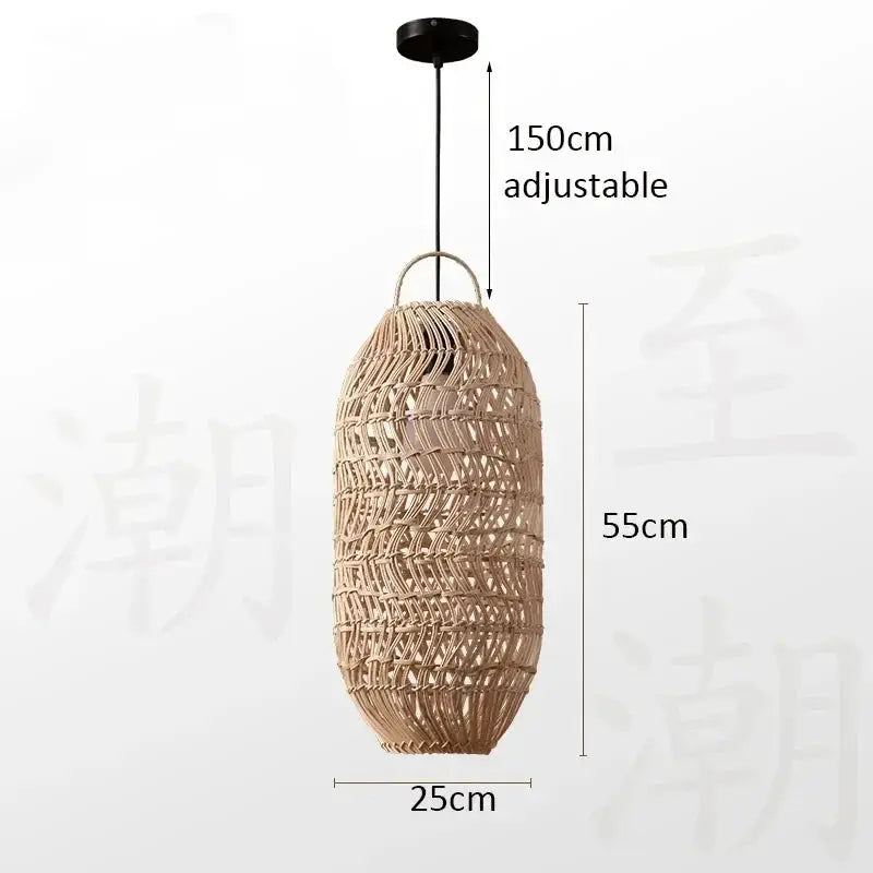 Pendant Lamp - Vintage Wicker Rattan by House Of Avana