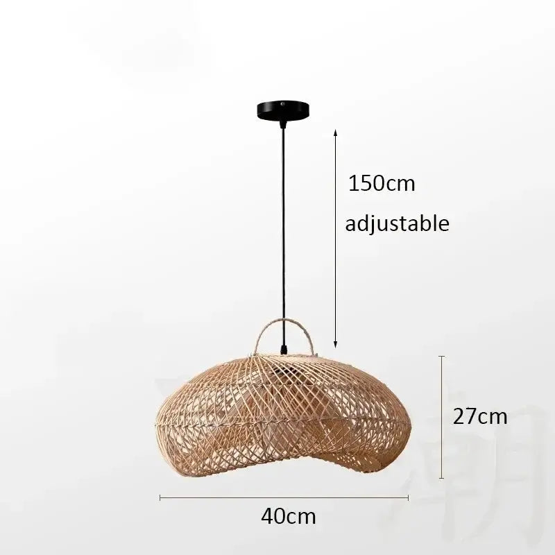 Pendant Lamp - Vintage Wicker Rattan by House Of Avana