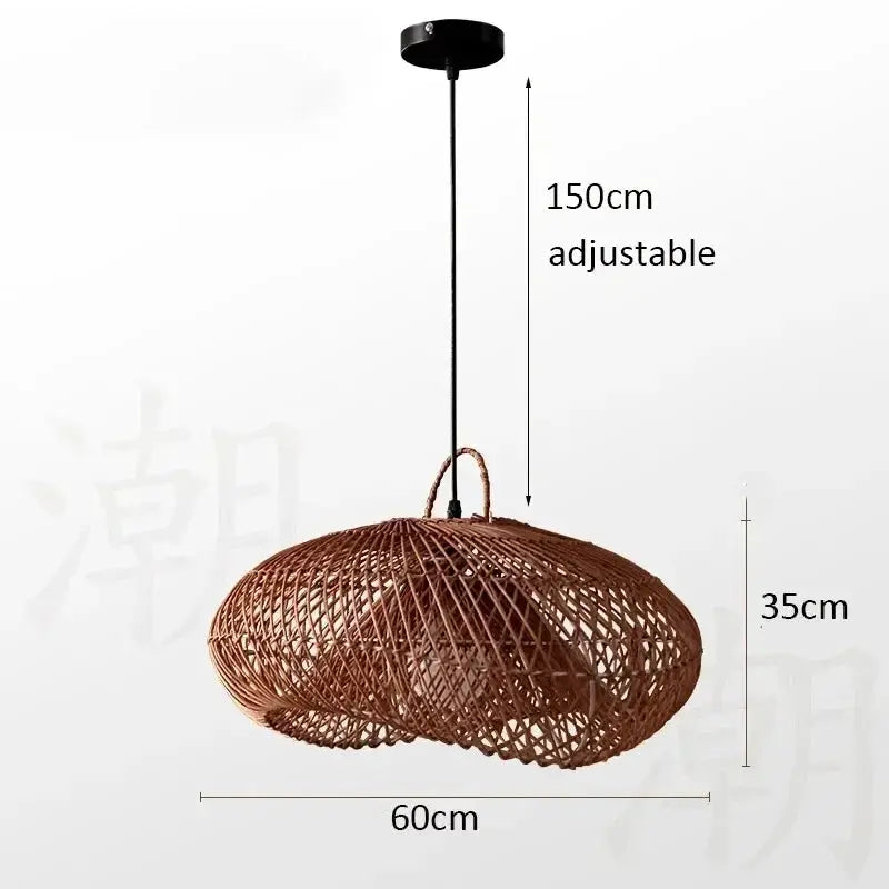 Pendant Lamp - Vintage Wicker Rattan by House Of Avana