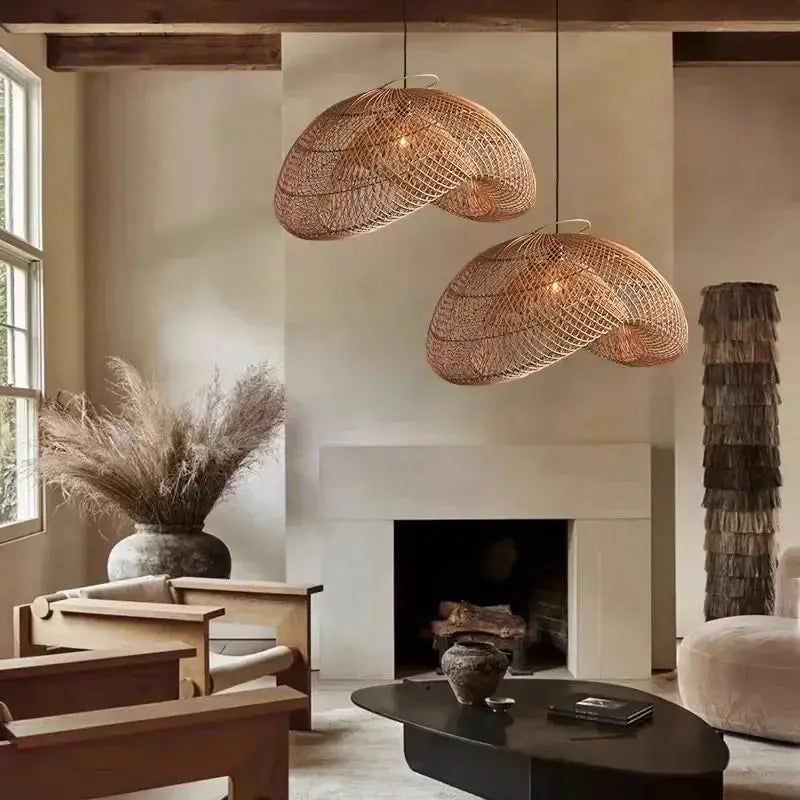 Pendant Lamp - Vintage Wicker Rattan by House Of Avana