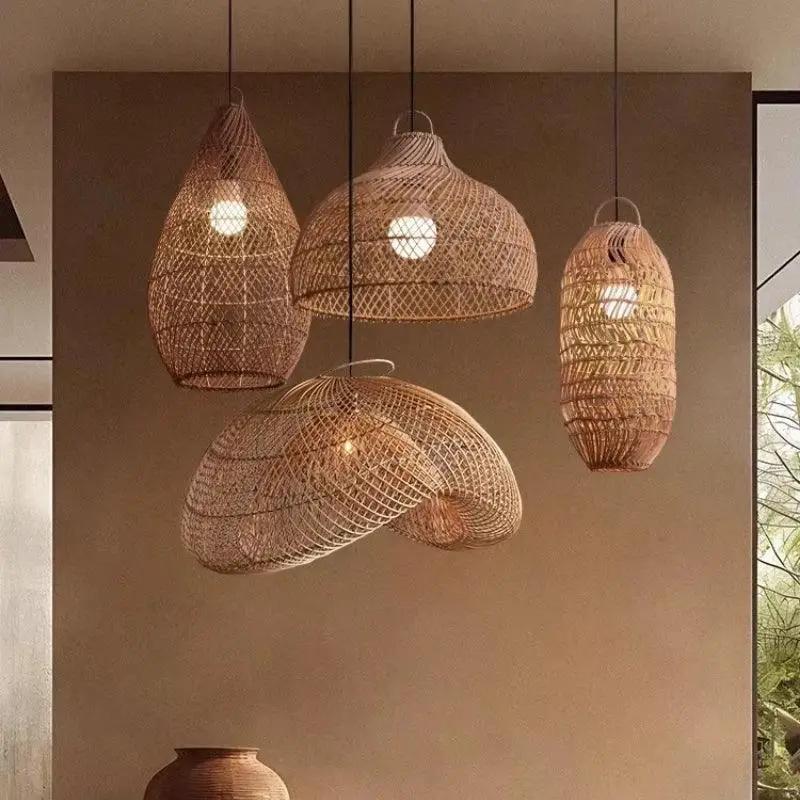 Pendant Lamp - Vintage Wicker Rattan by House Of Avana