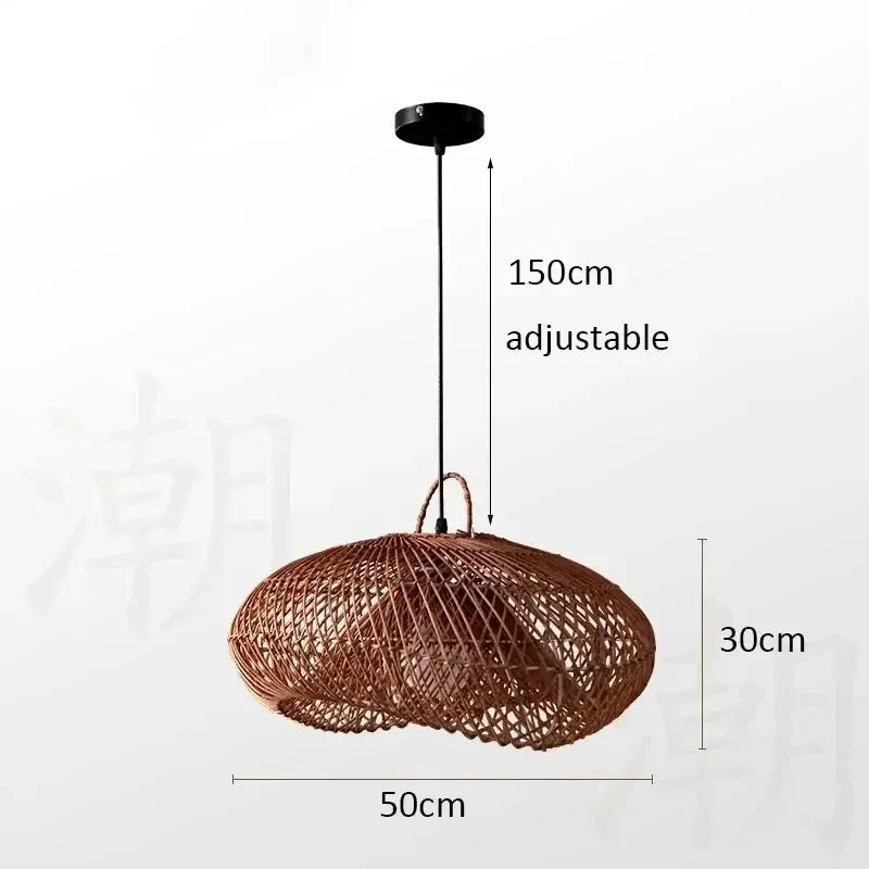 Pendant Lamp - Vintage Wicker Rattan by House Of Avana