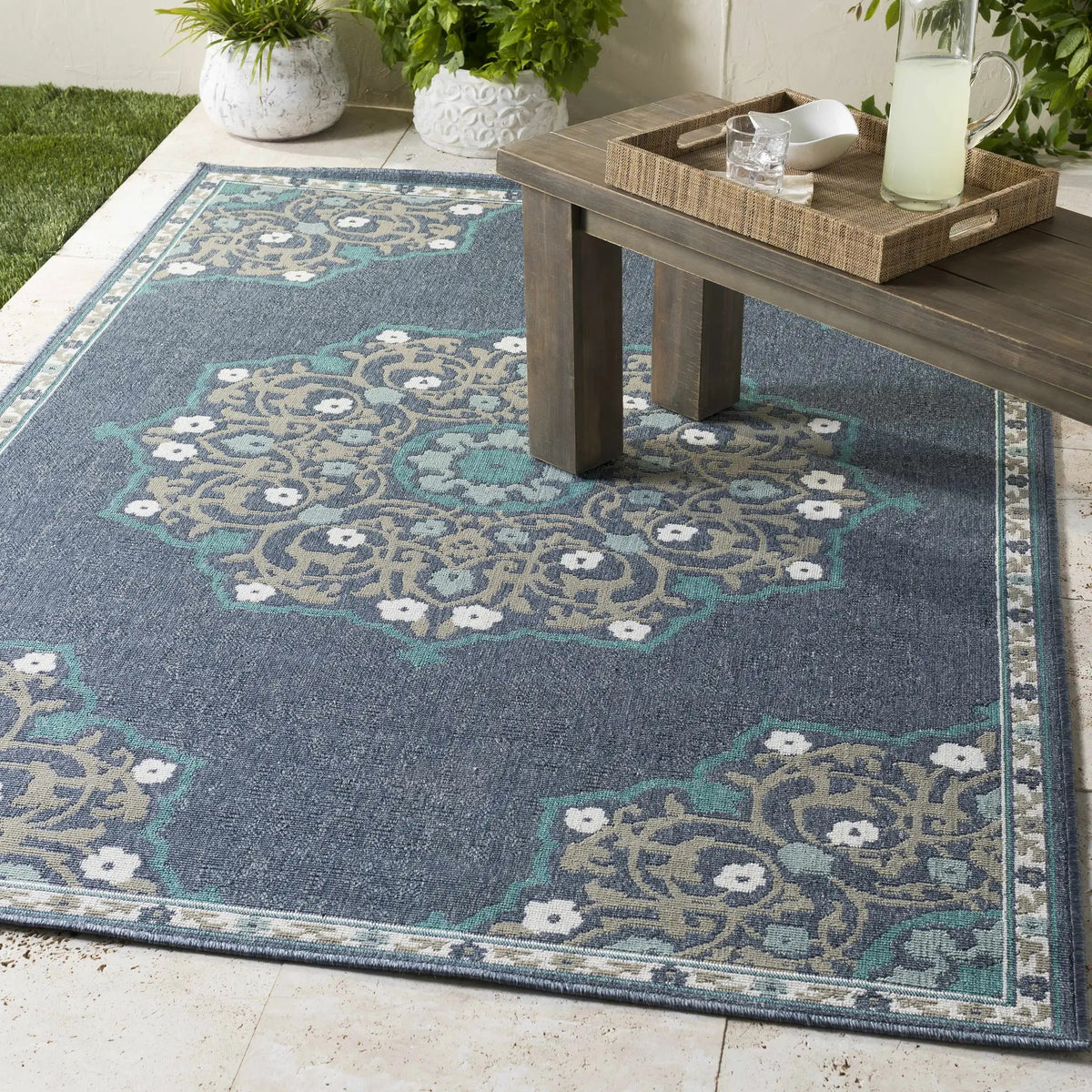 Penland Outdoor Area Rug - Clearance, installed in a room