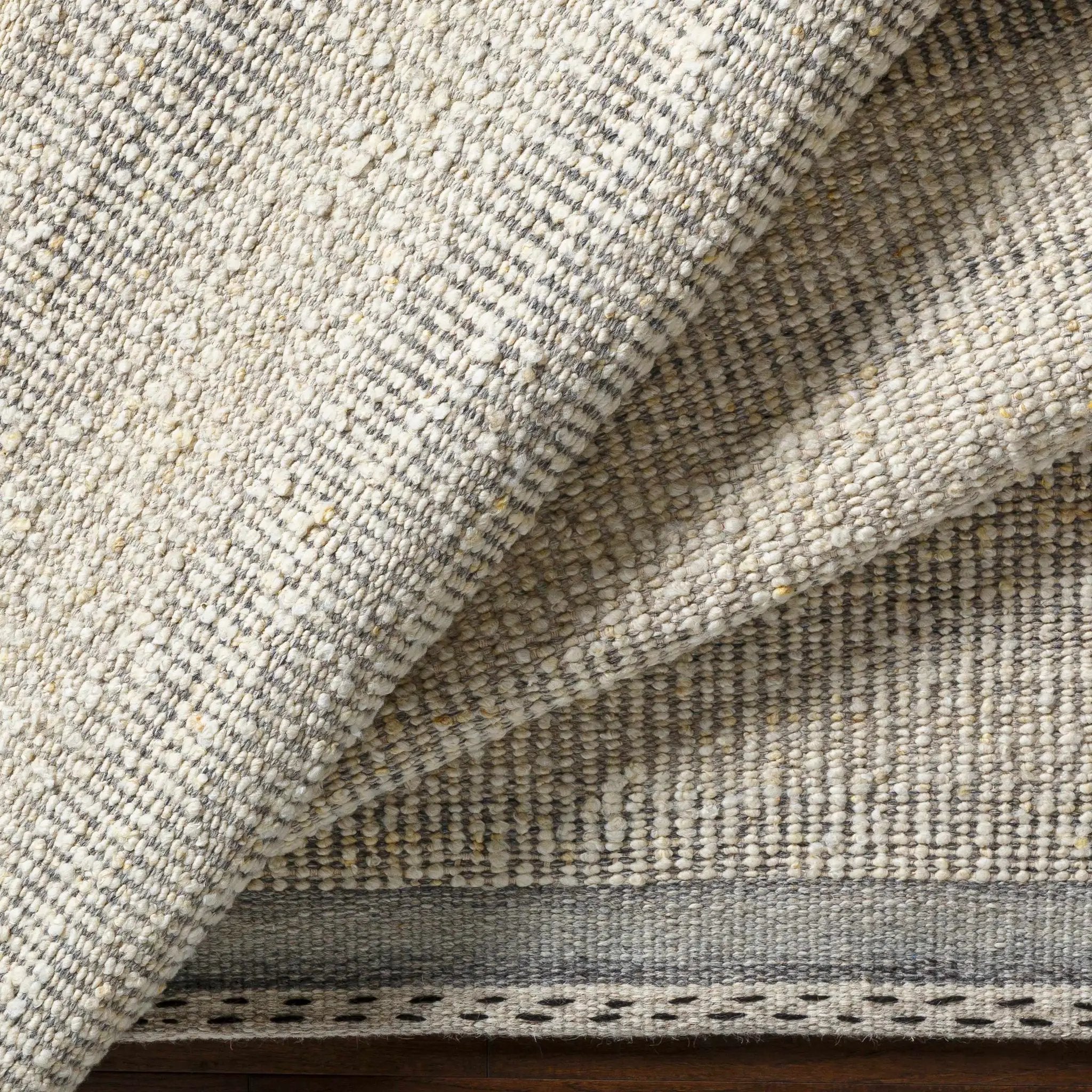 Penticton Cream Flat Woven Wool Rug by Boutique Rugs
