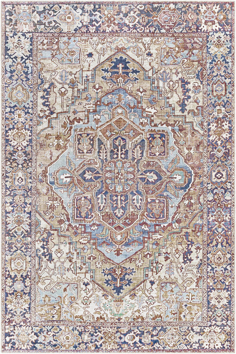 Neyland Iris Olive & Brown Area Rug 2360 by Boutique Rugs