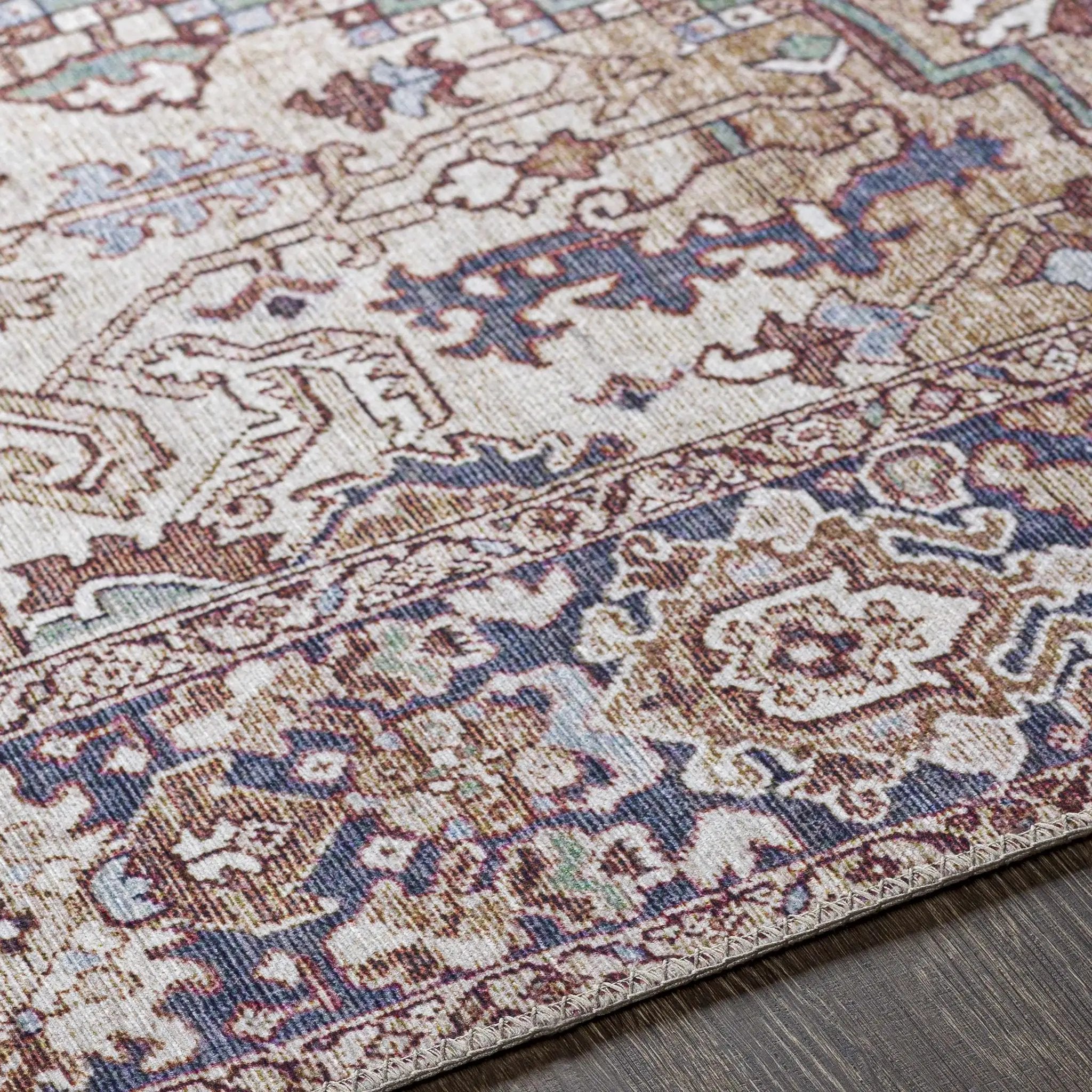 Neyland Iris Olive & Brown Area Rug 2360 by Boutique Rugs
