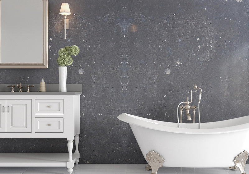 Petit Granit Honed Marble Slab Random room scene