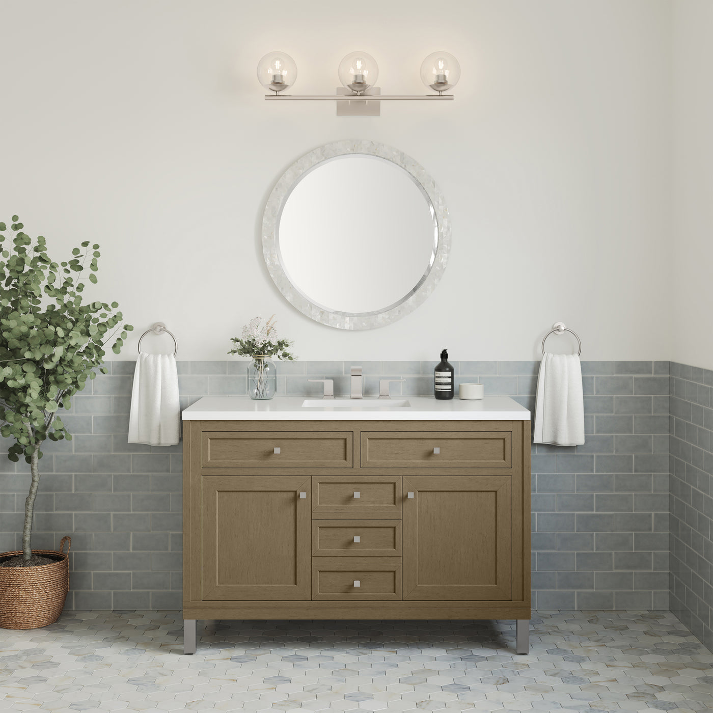 James Martin Chicago 48" Single Bathroom Vanity, Walnut Whisper, view 36
