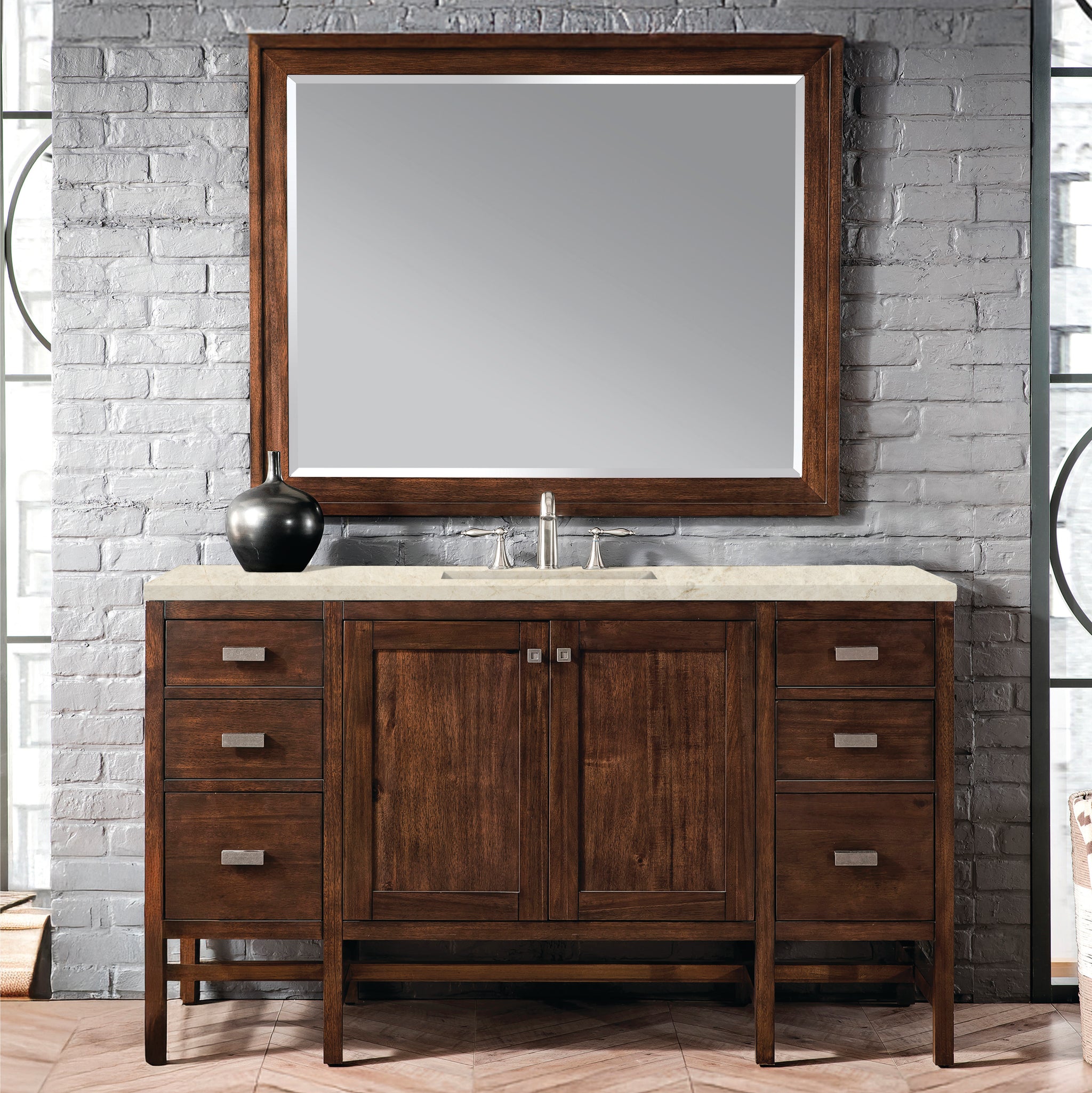 James Martin Addison 60" Single Bathroom Vanity, Mid-Century Acacia, view 29